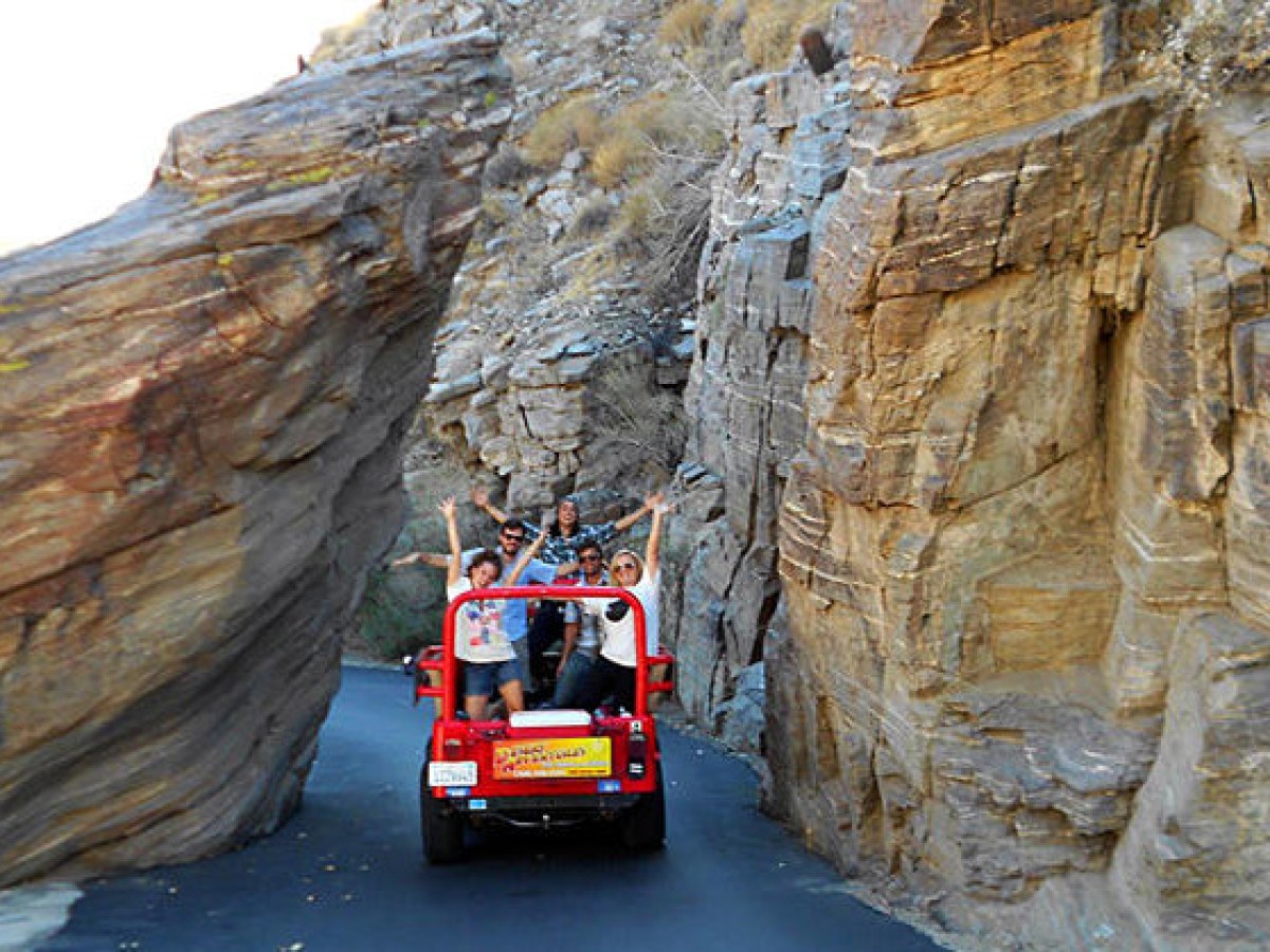 a truck with a mountain in the background